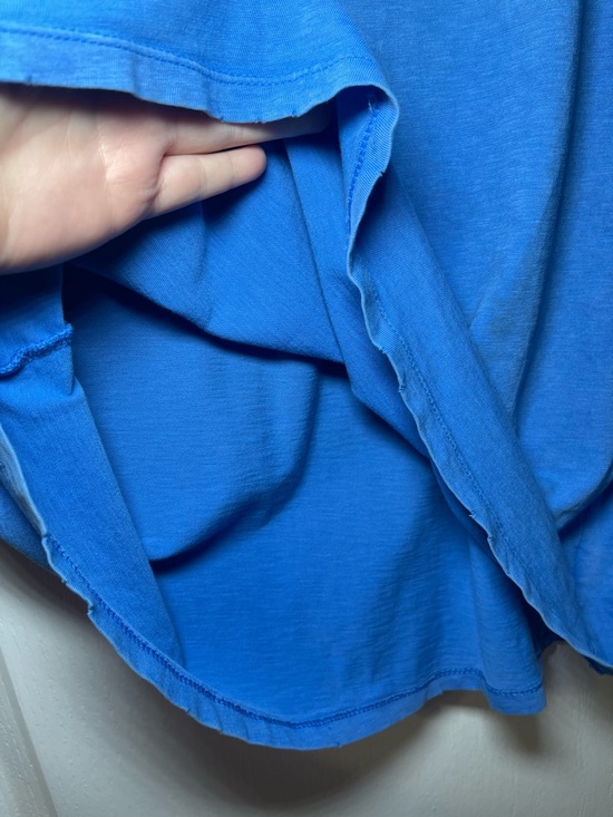 American Eagle Aerie Blue Distressed Oversized Boyfriend Tee Size Medium - Picture 12 of 12